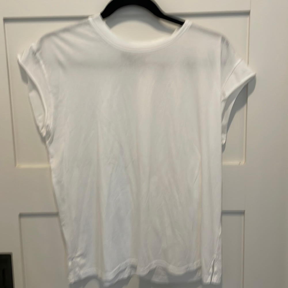 AYR size small slightly sheer white tee